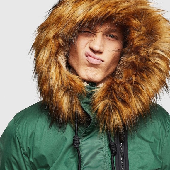 Diesel W-Burkisk fur jacket - Picture 1 of 2